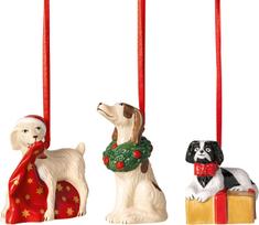 Villeroy & Boch Kalėdų eglutės papuošimai Nostalgic Ornaments šunys 3 vnt.