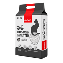 BioPlanet Tofu kraikas su aktyviąja anglimi katėms, 2.5 kg