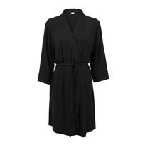 PEARL DESIGN Holiday trumpas moteriškas chalatas Black