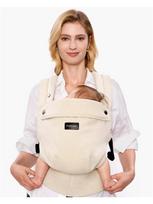 Momcozy ergonominė kūdikių nešioklė PUREHUG iš natūralaus lino (Light amber)
