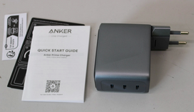 SALE OUT. Anker Prime Charger, 3 Ports, Silver | Anker Prime Charger, 3 Ports, 160W, Silver | UNPACKED, NO ORIGINAL PACKAGING