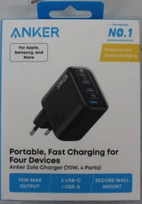 SALE OUT. Anker Zolo Charger 70W, 4-port, Black | Anker Charger | Zolo | DEMO | Black