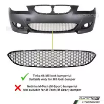 Centrinės apatinės grotelės skirtos BMW E60 / E61 (03-10) M5 look buferiui