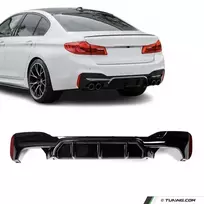 M5-style Difuzorius skirtas BMW G30 / G31 su M-Pack, juodas blizgus