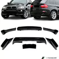 Aerodynamic bamperių Apdailos Komplektas skirtas BMW E70 X5 PRE-LCI (07-10), juodas blizgus