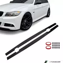 F-PERFORMANCE Poslenksčiai / Slenksčių apdailos, komplektas skirtas BMW E90 / E91 (05-11), juodi blizgūs
