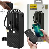 Atsarginis maitinimo šaltinis ("Power Bank") Išorinė baterija 20000 mAh su integruotais laidais, Išorinė baterija 20000 mAh su integruotais laidais