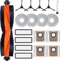 Fixbetter priedų rinkinys, skirtas Xiaomi X20 Max/x20 Pro robotui-siurbliui, 1 voleliu šepečiu, 4 Hepa filtrais, 4 šluostėmis, 4 dulkių maišeliais, 4 šoniniais šepečiais, atsarginės dalys (18 vnt.)