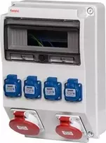 FAMATEL Konstrukciniai skirstomieji įrenginiai 32A/5P 16A/5P 4x2P+Z be apsaugų RW3959 32/5 16/5 4GS IP44 3959.0014
