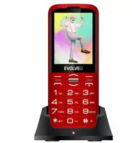Mygtukinis telefonas EVOLVEO EasyPhone XO, raudonas