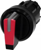 Siemens Jungiklis su apšvietimo galimybe 22 mm apvalus plastikas juoda/raudona su rašikliu 3 padėtys i>o
