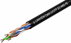 Lanview Lanview LVN122151 tinklo kabelis Juodas 305 m Cat6 U/UTP (UTP)