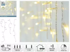 KOOPMAN Kalėdinės šviesos užuolaida 360 LED