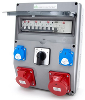 Els Elektrotechnika 12NO22C11C11CFLP Konstrukciniai skirstomieji įrenginiai 32A/5 + 16A/5 + 2*GS 230V + apsaugos + diferencialas + L-0-P grandinės pertraukiklis, 12NO22C11C11CFLP