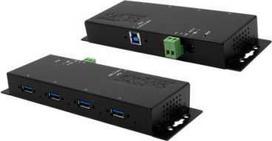 Exsys EXSYS EX-1184HMVS-2 4 prievadų metalinis USB 3.2 Gen1 su prisukamo kabelio apsauga nuo viršįtampių