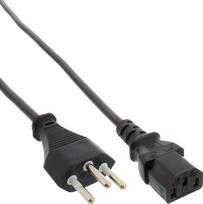 Kabelis zasilający InLine 40pcs. Bulk-Pack ® power cable, power plug Switzerland to C13 plug, 1.8m