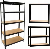 Funfit Metalinė sandėliavimo lentyna 180x90x40 cm juoda