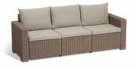 Keter California 3 Seater Sofa rusvai gelsvas