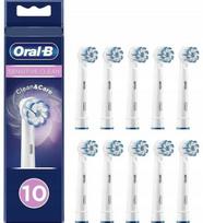 Dantų šepetėlis Końcówka Braun Braun Oral-B Pro Jautrus Clean dantų šepetėlių galvutės, 10 vnt. (baltos, nesudėtingos išorinės pakuotės)