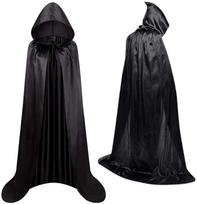 Lean Toys Juodas Apsiaustas su Gobtuvu 150 cm