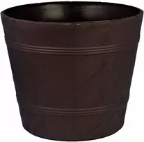 FORM PLASTIC Dekoratyvinis gėlių vazonas Elba D26cm/H22cm tamsiai rudas