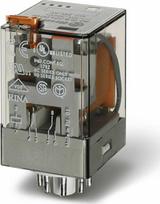 Finder Pertraukiklis pramoninis 2P 10A 24V AC, su testavimo mygtuku, LED, mechaninis veikimo indikatorius (60.12.8.024.0054)