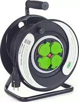 ELS Elektrotechnika Prailginimo laidas 40m OW3*2.5 4x230V IP44 T plastikinis būgninis fiksuotas skydelis