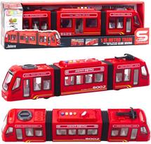 Metro traukinys su šviesos ir garso efektais, 1:16, raudonas