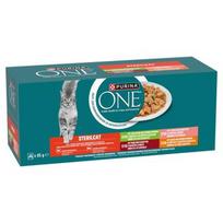 PURINA One Sterilcat Beef, salmon, chicken, turkey - šlapias kačių maistas - 40x85g