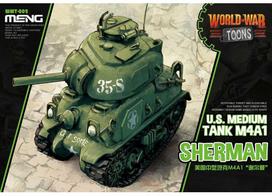 Meng Model Sherman M4A1 tankas World War Toons plastikinis surenkamas rinkinys