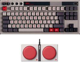 8BitDo Retro belaidė mechaninė klaviatūra (Hot-Swap) (Kailh Box Baltas switch, UK) - (N Edition)
