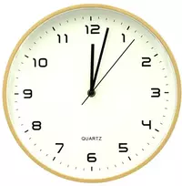 Sieninis laikrodis su šviesiu rėmeliu, 30 cm