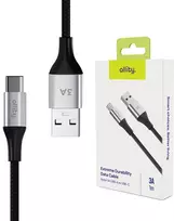 Allity Sp. z o.o. Allity kabelis AUC-01 USB-A - USB-C 1,0 m 3A juodos spalvos