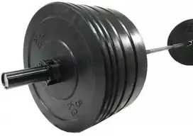 Bumper svarmenų ir štangos komplektas STRONGMAN 120kg