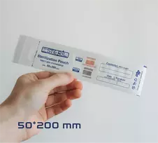 ProSteril izaciniai vokai 50×200 mm balti be vidinių indikatorių. (100vnt.)