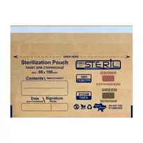ProSteril sterilizaciniai vokai 60x100 mm rudi be vidinių indikatorių. (100vnt.) [S6010B]