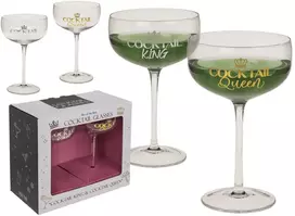 Kokteilinių taurių komplektas „Cocktail King & Queen“