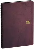 Japoniškas spiralinis darbo kalendorius 2027 „Planning Diary Crespin“ A5, rudas PD-1006-27