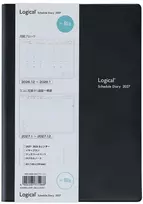Japoniškas verslo darbo kalendorius 2027 "Logical Diary Business" A5, juodas, NSB-A508-27D