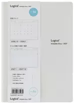 Japoniškas verslo darbo kalendorius 2027 "Logical Diary Business" A5, pilkas, NSB-A508-27IV