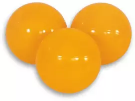 Sauso baseino plastikiniai kamuoliukai, 50 vnt., medaus geltonumo