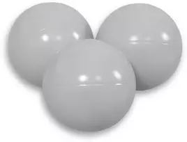 Sauso baseino plastikiniai kamuoliukai, 50 vnt., šviesiai pilki