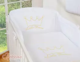Patalynės komplektas 2 dalių Little Prince/Princess baltas – saldžiam kūdikio miegui.