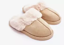 Moteriškos šlepetės su dirbtiniu kailiu Light Smėlio spalvos Pinky BSB27300