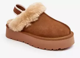 Šlepetės ant platformos su kailiu Sophienne