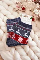 Blue Moteriškos kalėdinės kojinės Shiny ReindeerNavy mėlynas