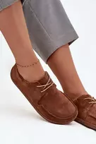 Moteriški rudi barefoot stiliaus batai iš natūralios odos Zazoo