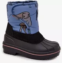 Vaikiški sniego batai mėlyni su lipduku Lee Cooper