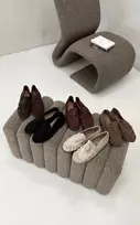 Moteriški mokasinai su raukšlėmis, smėlio spalvos