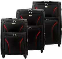 Kelioninis Lagaminų rinkinys juodi su ratukais Easy Trip 3 vnt.